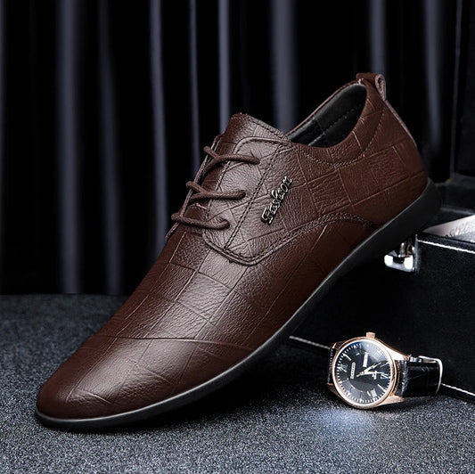 Luxury Business Oxford Genuine Leather Shoes Men Breathable Formal Dress Shoes Male Office Wedding Flats Footwear Evening Dress