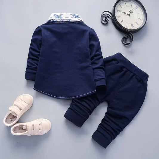 New Baby Clothes Boys Gentleman Suit Spring Autumn Children Fashion Jacket Pants 2Pcs/Set Toddler Casual Costume Kids Tracksuits