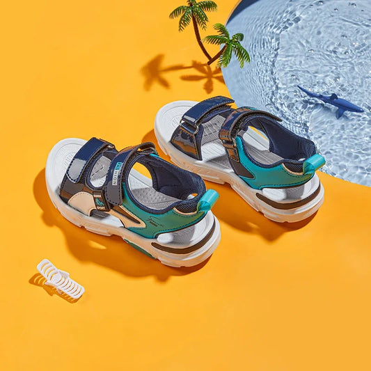 2025 Summer Boys Soft Sandals Fashion Children Shoes Autumn Light Cartoon Sandalias Flat Beach 4-12 Years Old Kids Shoes 12yrs