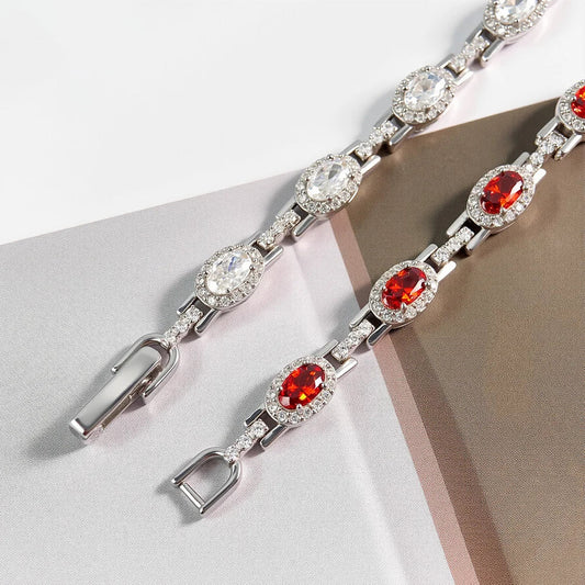 Bracelet de tennis entièrement en moissanite ovale 3x5mm, peut passer le test de diamant, en argent S925, bijoux de luxe étincelants pour femmes