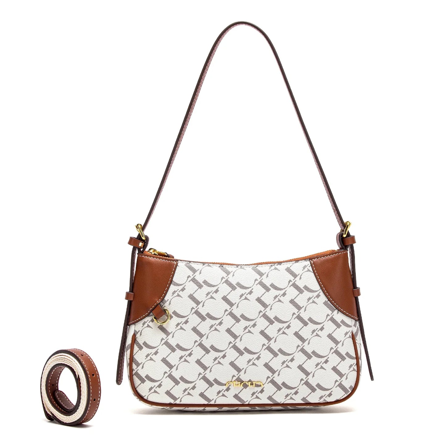 Women's Shoulder Bag 2025 Summer New Simple Crescent Bag with Two Shoulder Straps