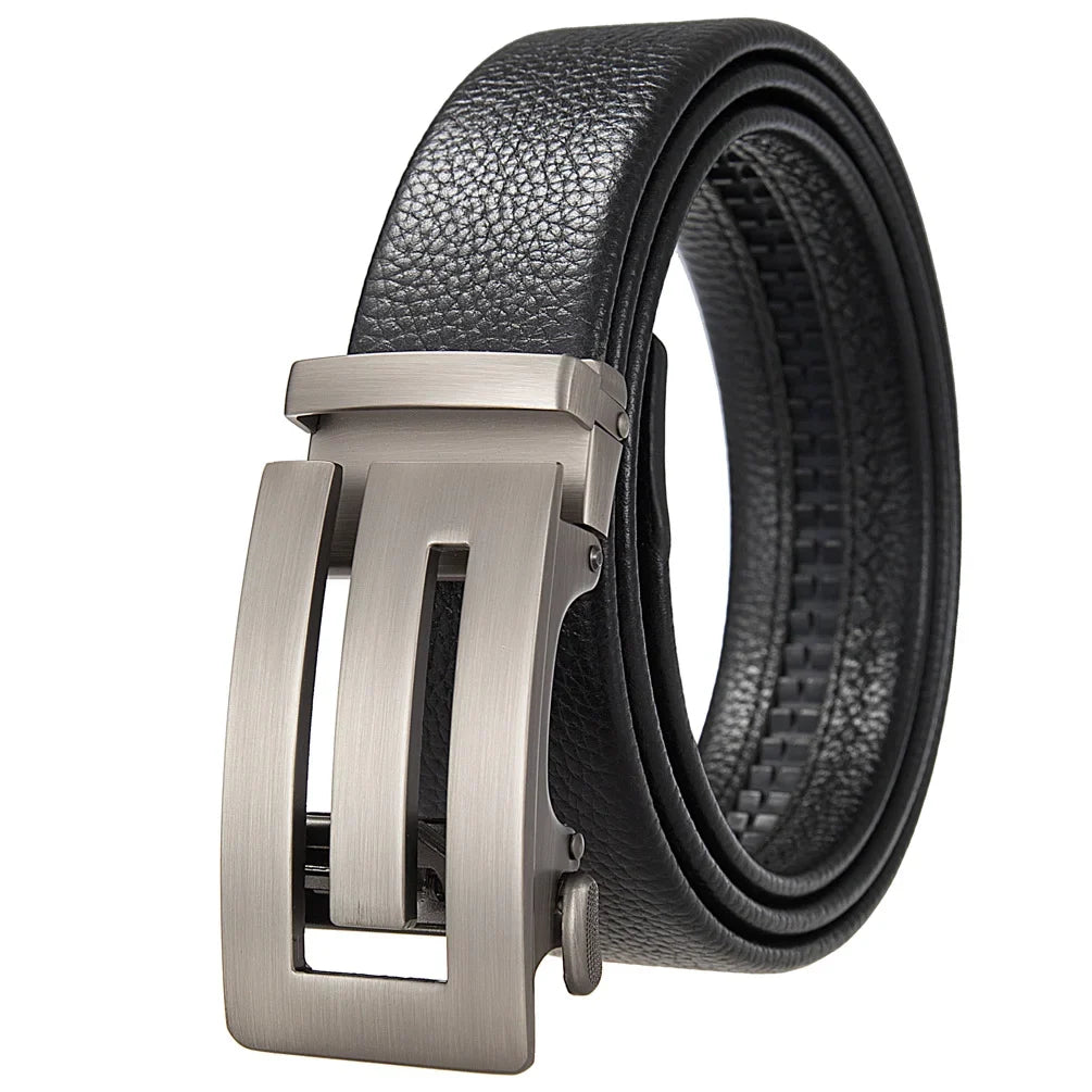 Men's Leather Belt Fashion Automatic Buckle Belt for Popular Business High Quality Male Belt