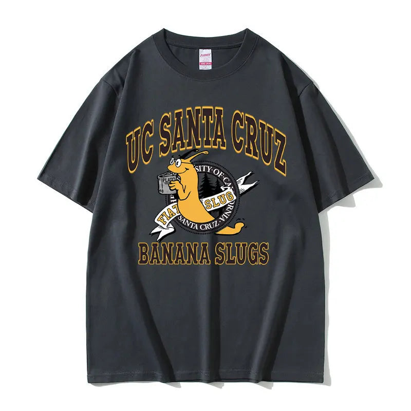 Famous Director Quentin Tarantino Movie Pulp Fiction Jhon Travolta Banana Slugs Same Style Tshirt Men Women Casual Loose T-shirt