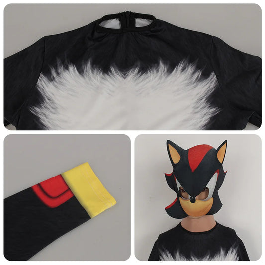 Jumpsuit Cosplay Halloween Children Party Carnival Anime Game Clothes With Mask