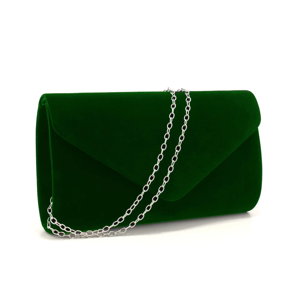 Red Color Women Evening Bags Cover Envelope Design Pary Wedding Girl Handbags With Chan Shoulder Clutch Velvet Fashion Purse