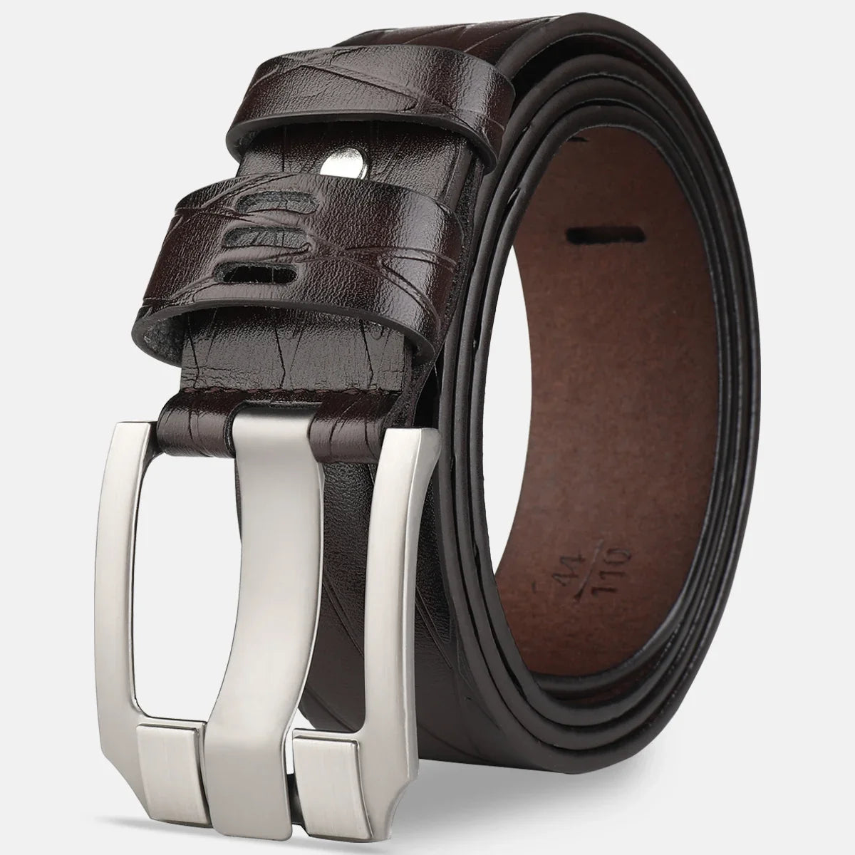Belt, Men's Needle Buckle Belt, Genuine Leather, Pure Cowhide, Simple Youth Casual Jeans, Men's Pants Belt, Trendy for Young