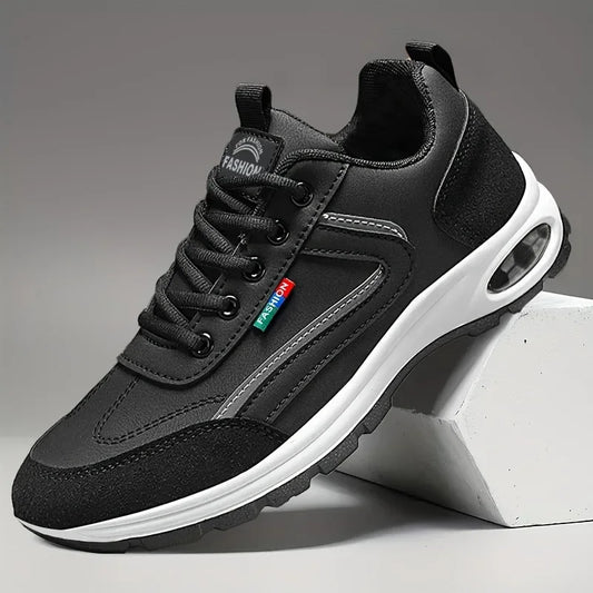 Men's Trendy Sports Shoes Lightweight Breathable Modern Non Slip Shoes Suede Detailing Outdoor Stylish Daily Wear Men Sneakers