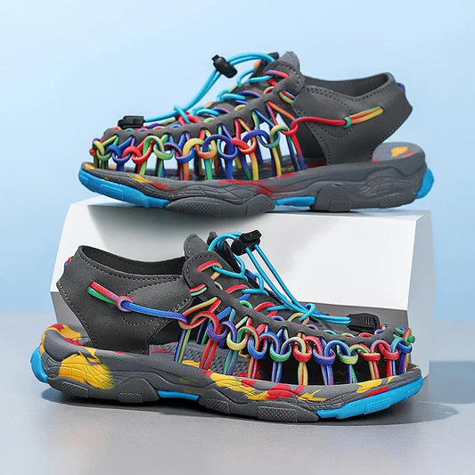 Hot Sale Kids Sports Sandals Summer Boys Beach Shoes Outdoor Sneakers Sandals Rubber Non-slip Casual Sandals for Children