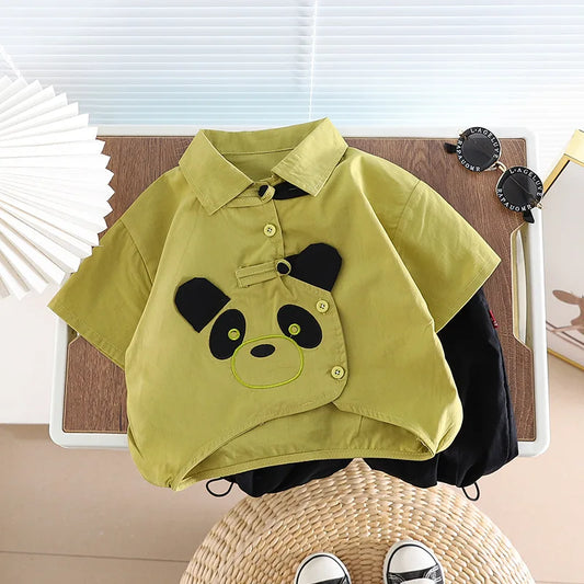 New Summer Baby Boys Fashion Striped T-Shirt Overalls 2Pcs/Set Toddler Girl Clothes Suit Children Casual Costume Kids Tracksuits