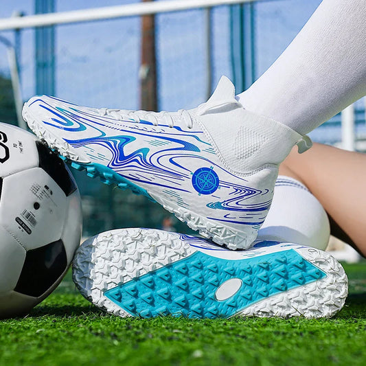 Children Professional Soccer Boots Non-slip Kids Football Shoes Outdoor Sock Boys Sport Futsal Match Training Sport Sport Sneake