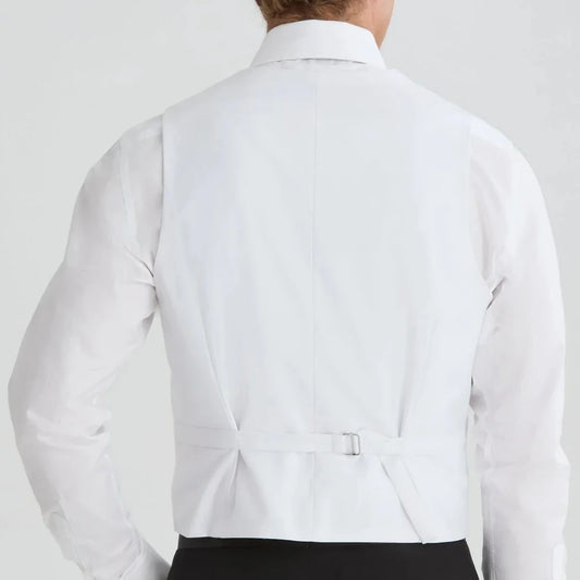 Men Vest White Single Button Solid With Lapel Waistcoat For Wedding Party Prom Banquet Business Work Daily Casual Men Suit Vest