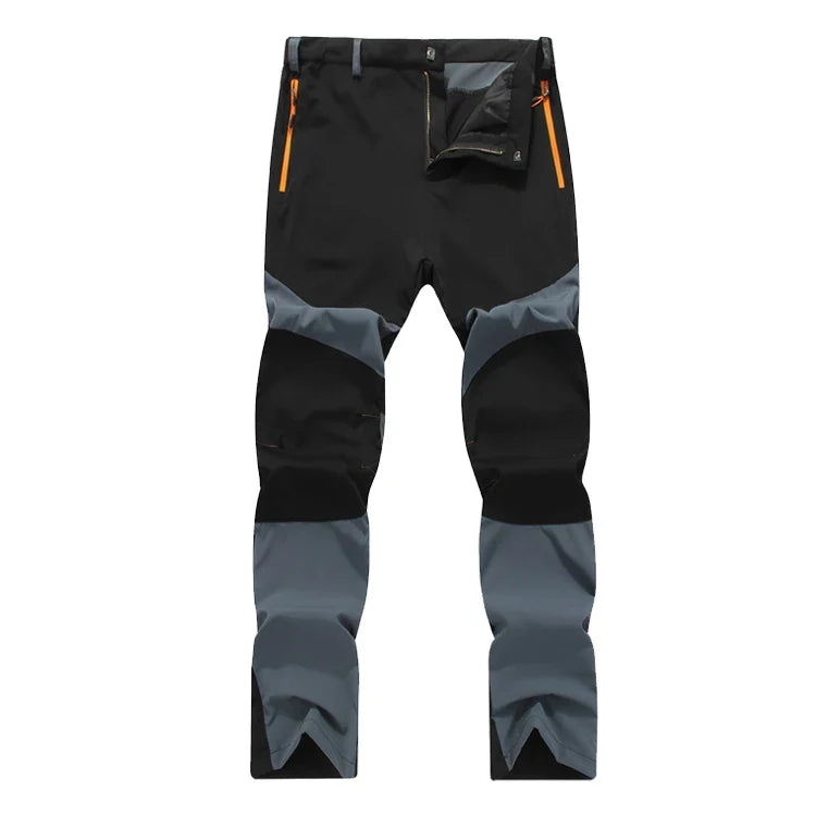 Men's Hiking Pants Outdoor Fishing Water Resistant Lightweight Quick-Dry Athletic Apparel, namely, Pants with Zipper Pocket