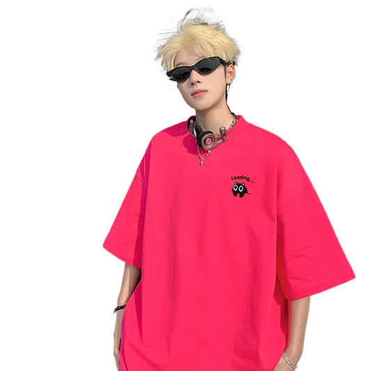 Men's T-shirts Oversized Summer Casual Wear 3XL White Cotton Tshirt for Men Funny Anime Print Men Tee Shirts New Clothes