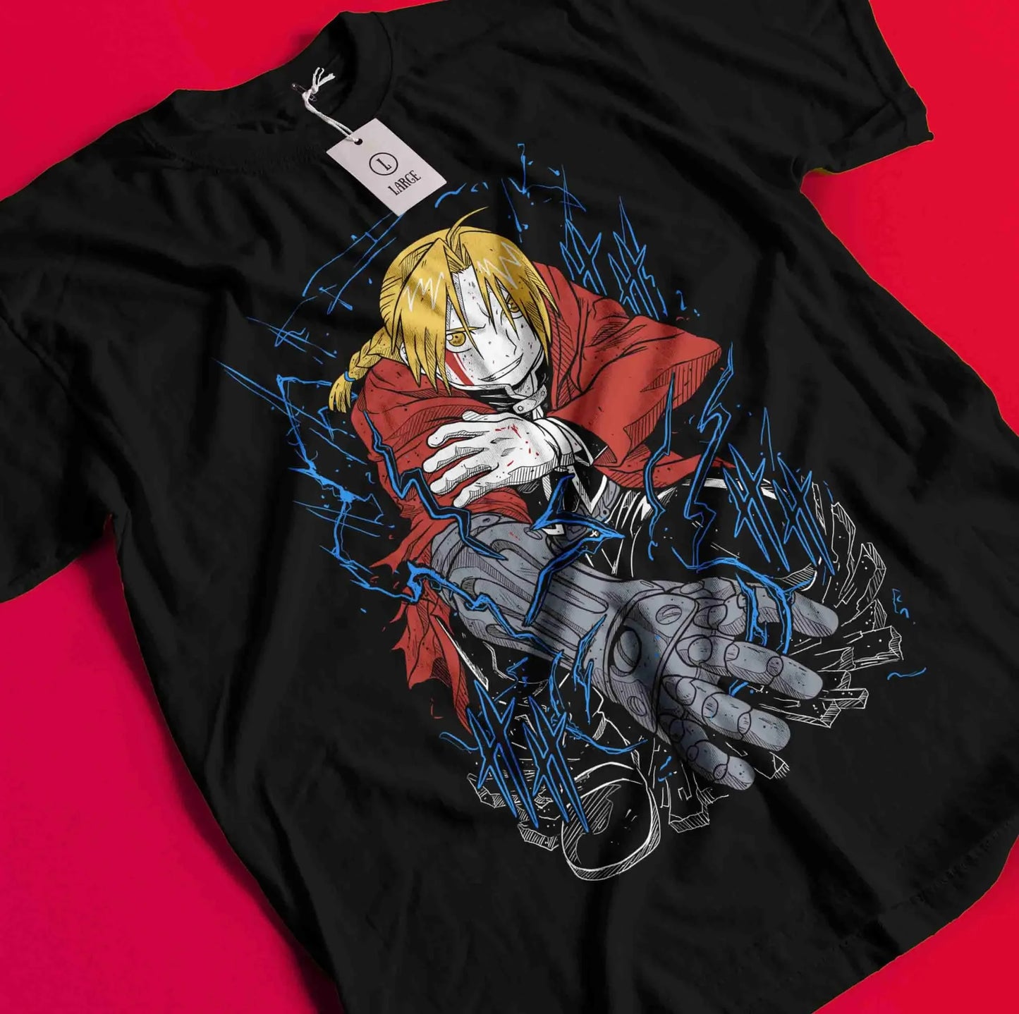 Classic Japan Anime FULLMETAL ALCHEMIST Manga Graphic Print T-shirt Men Women New Fashion O-neck Cotton Tee Oversized Casual Top