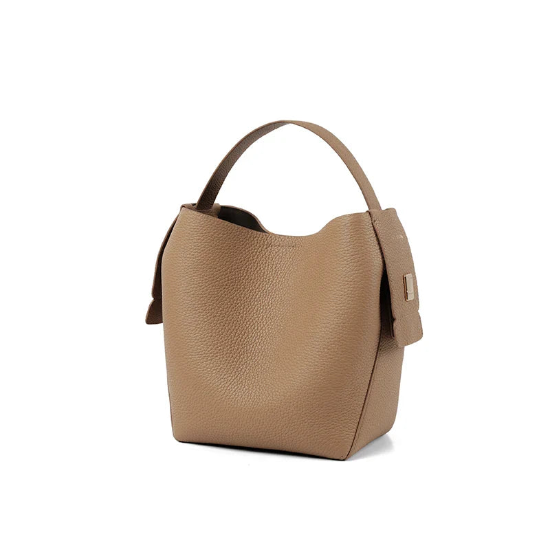 Original Brand Genuine Leather Ladies Handbag Shoulder Crossbody Bag Portable Bucket Bag Female Bags Women's bag
