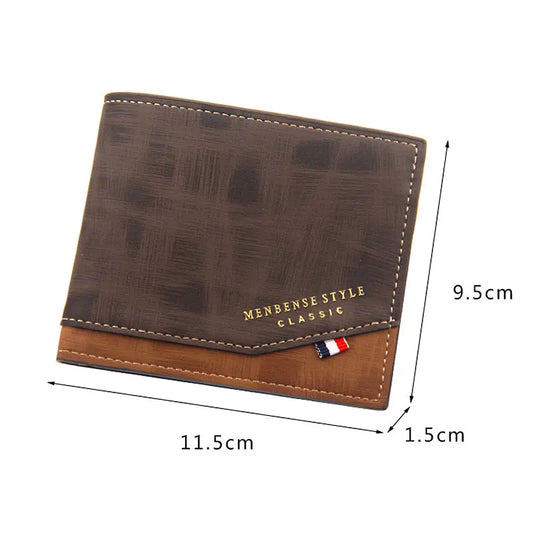 Portefeuilles Homme Mini Porte-monnaie Classique Slim Porte-photo Petit Portefeuille Homme Qualité Porte-cartes Cuir Givré Homme Sacs
