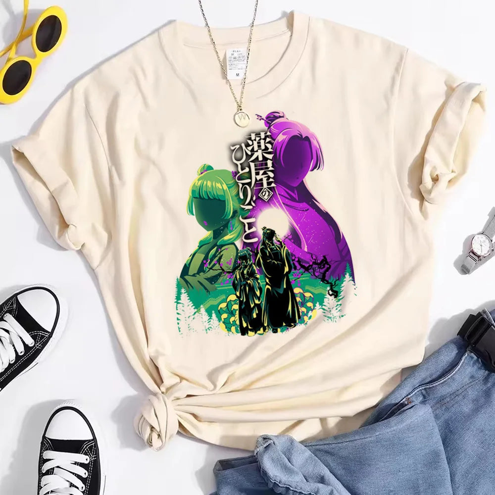 Apothecary Diaries top tees female anime harajuku Comfortable Punk t shirt Classic hip hop Retro women aesthetic streetwear