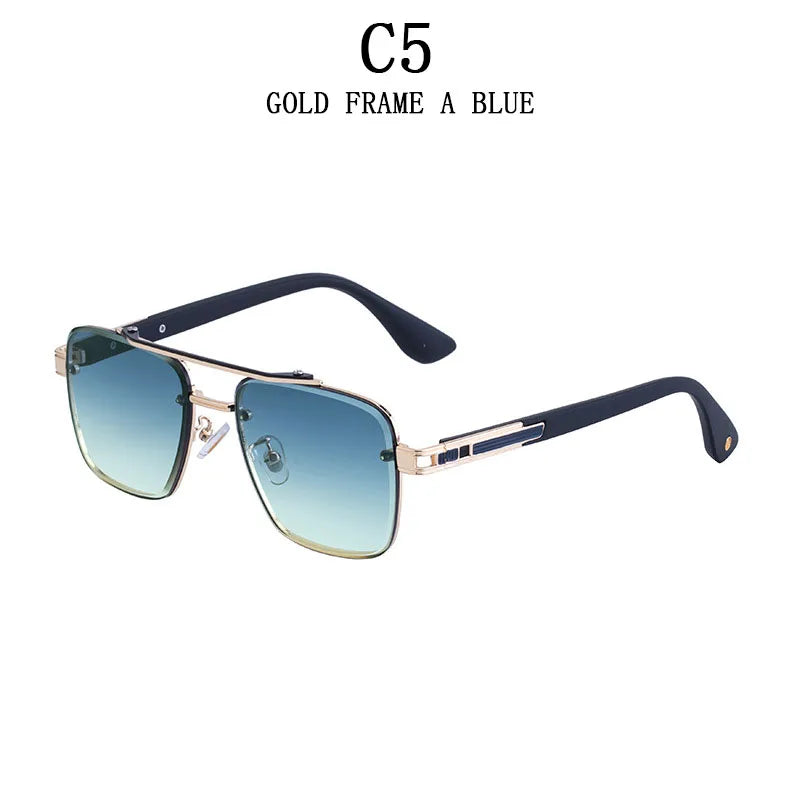 2025 Square Sunglass Men Luxury Sunscreen Rimless Sunglasses Women Vintage Fashion Glasses Gafas De Sol Hombre Lunette De Soleil