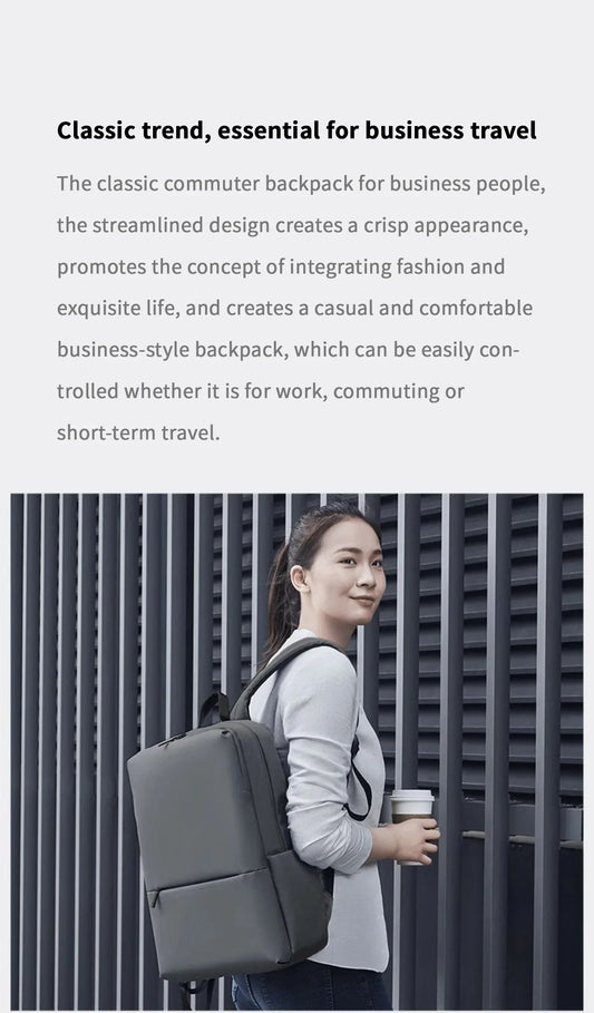 classic business backpack fashion laptop bag for men and women travel large capacity backpack.