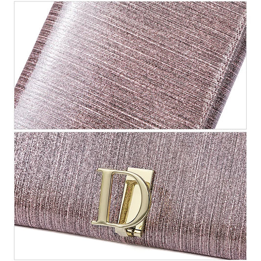 2025 New Women's Wallet, Long Wallet, Pearl D-Buckle, Large Capacity, Multiple Slots, Genuine Cowhide Wallet, Clutch Bag
