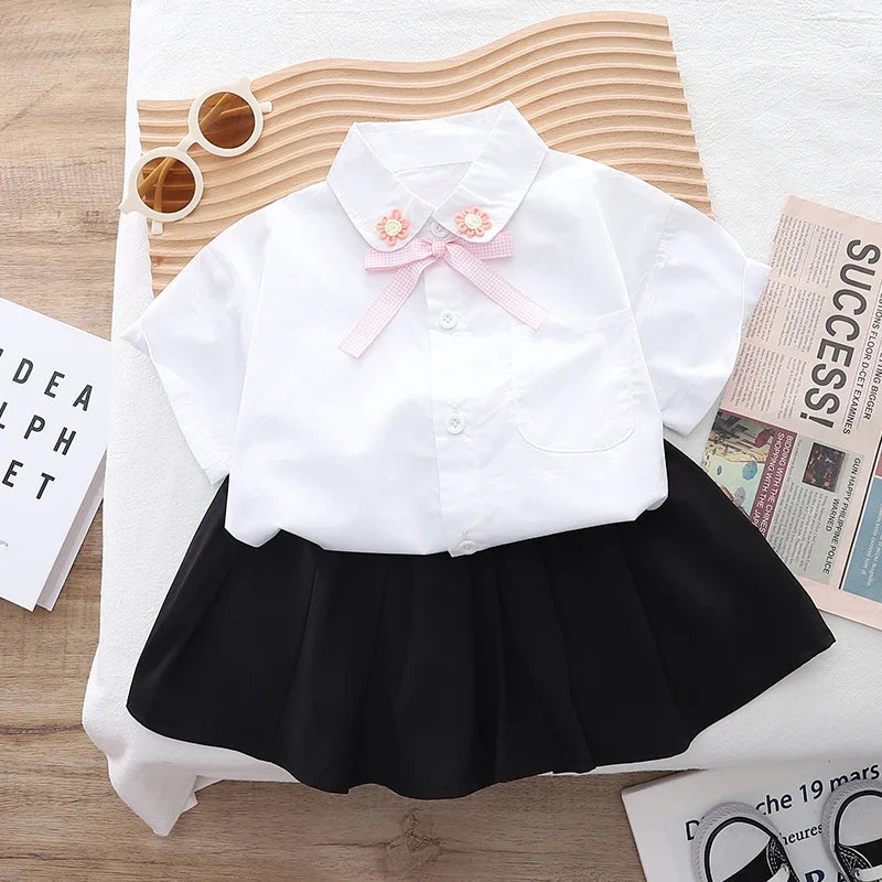 New Baby Girls Boys Clothing Toddler Summer Fashion Children Clothes Suit Infant Baby Boys Solid T Shirt Pants 2Pcs/Set