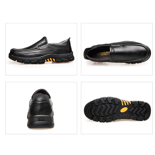Genuine Leather Shoes Men Loafers Soft Cowhide Mens Casual Shoes Brand Male Footwear Black Brown Slip-on Thick Sole