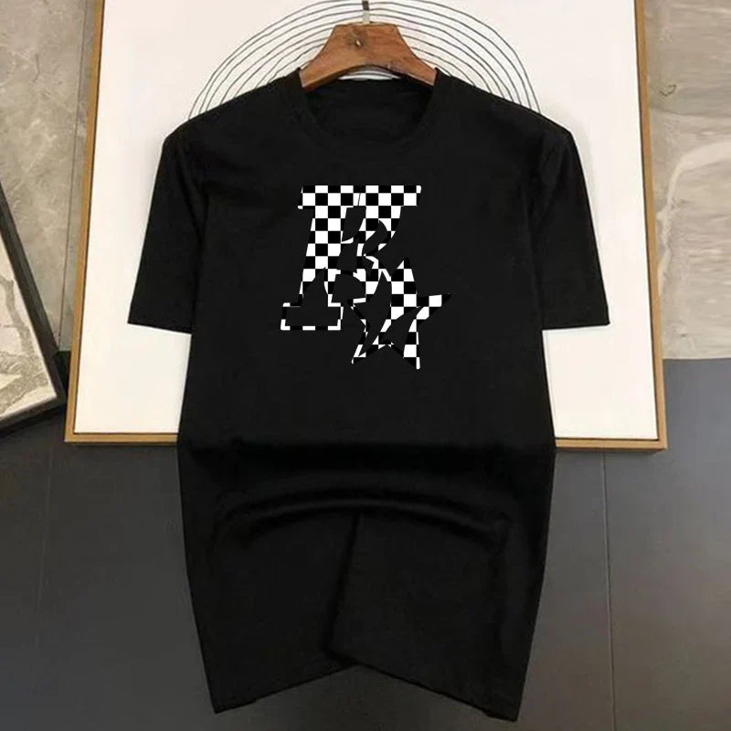 Men's and Women's New Star K Top Basic Cotton T-shirt Summer round neck fashionable casual short sleeves