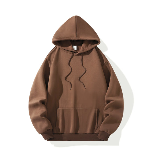 Men's Autumn and Winter Solid Color Hoodie+jogging Pants Two-piece Set Fashionable Outdoor Casual Sportswear Men's Tracksuit