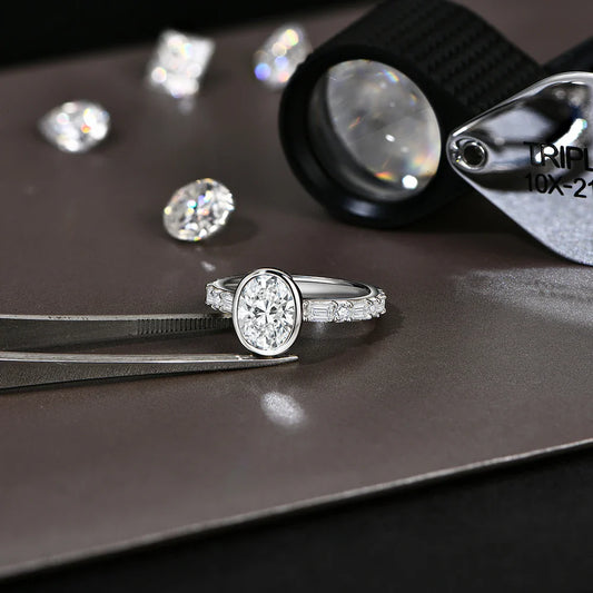 Bagues Moissanite taille ovale de qualité supérieure 2.0CT pour femmes, bague de fiançailles en argent sterling 925, cadeau de bijoux avec certificat