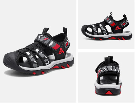 Children's Anti-Slip Summer Sandals for Boys Outdoor Anti-Collision Casual Walking Shoe Breathable Kids Beach Sandals Size 28-39