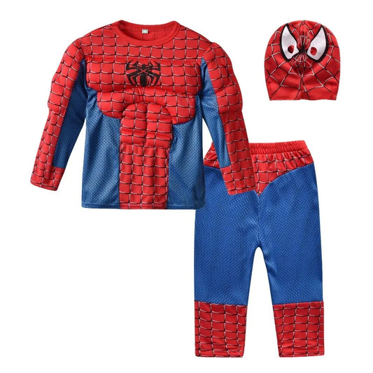 Avengers Superhero Hulk Captain America Cosplay Costume Boys Girls Spiderman Muscle Suit Halloween Carnival Party Clothes