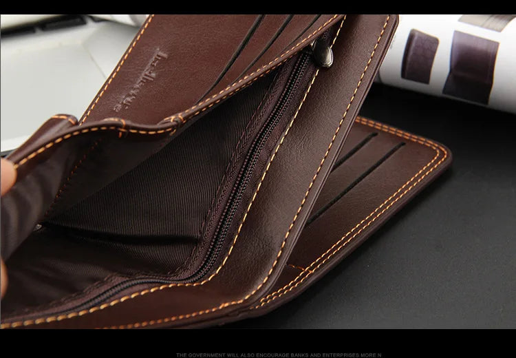 Business and leisure men's wallet horizontal zipper buckle wallet wallet