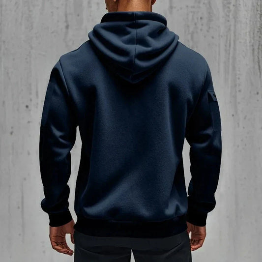 zipper hoodie outdoor sports enthusiasts 2025 new men and women fashion half zipper pocket spring and autumn hoodie