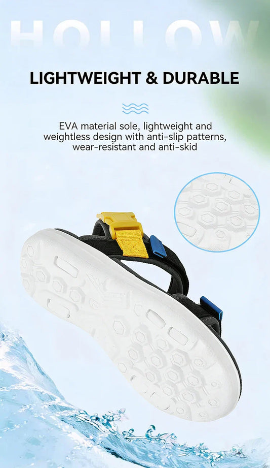 Lightweight Kids Sandals Summer Quick-Dry Breathable Beach Shoe Non-Slip Outdoor Sport Walking Sandals for Boys Girls Size 30-38