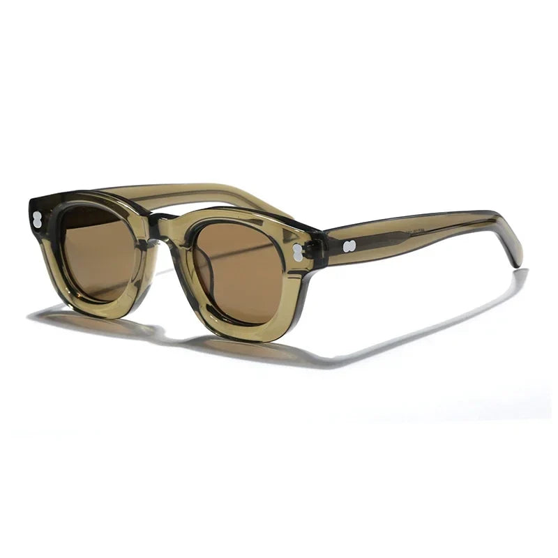 Tortoiseshell Round Frame Handmade Sunglasses Designer Men SSCOT Acetate Women's Beach Sun UV400 Sunglasses Can Be Carved