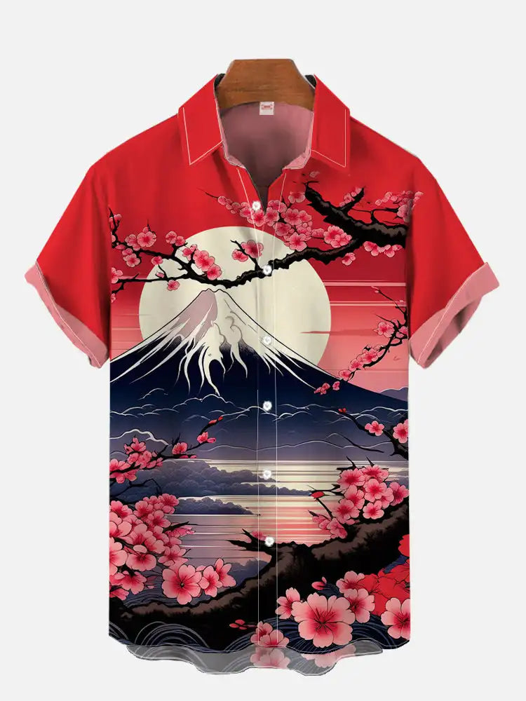 Men's Shirt Dragon Print Casual Daily Tops 3D Printing Short Sleeve Shirt Summer Fashion Unisex Hawaiian Samurai Cat Shirts