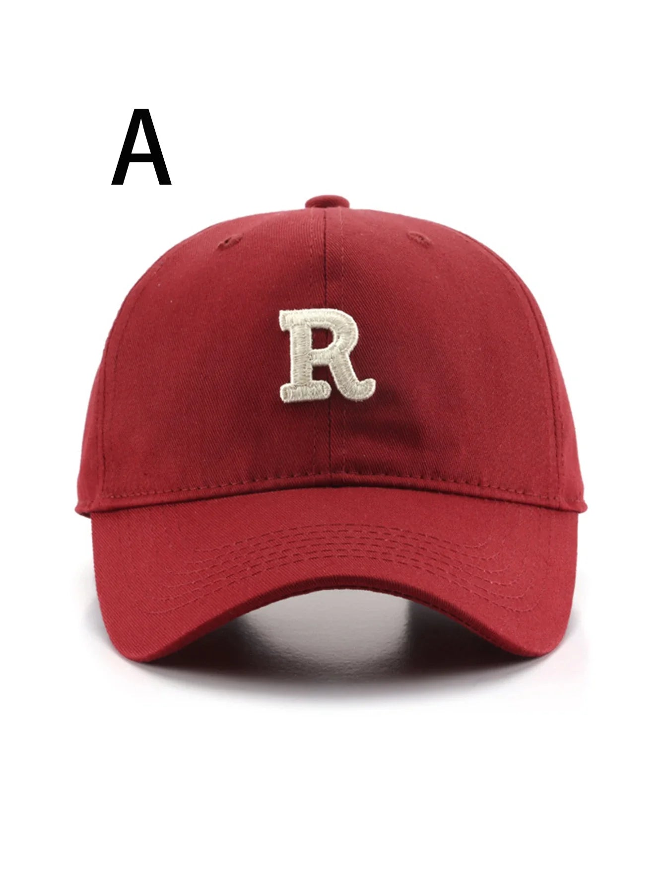 1 unisex all season wearing pure cotton letter R fashionable baseball cap