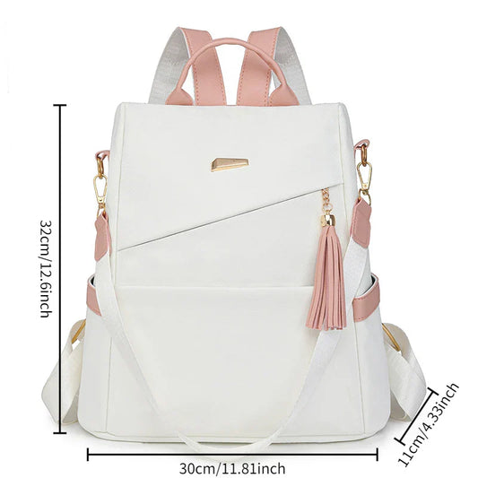 Women's fashion backpack large capacity lightweight Oxford cloth schoolbag leisure travel small backpack women