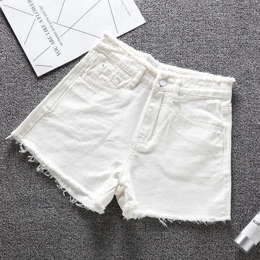 2026 New Summer Shorts Women Jeans High-waisted Denim Short Pants Female Rough-selvedge Outside Casual Sports Shorts Loose Jeans