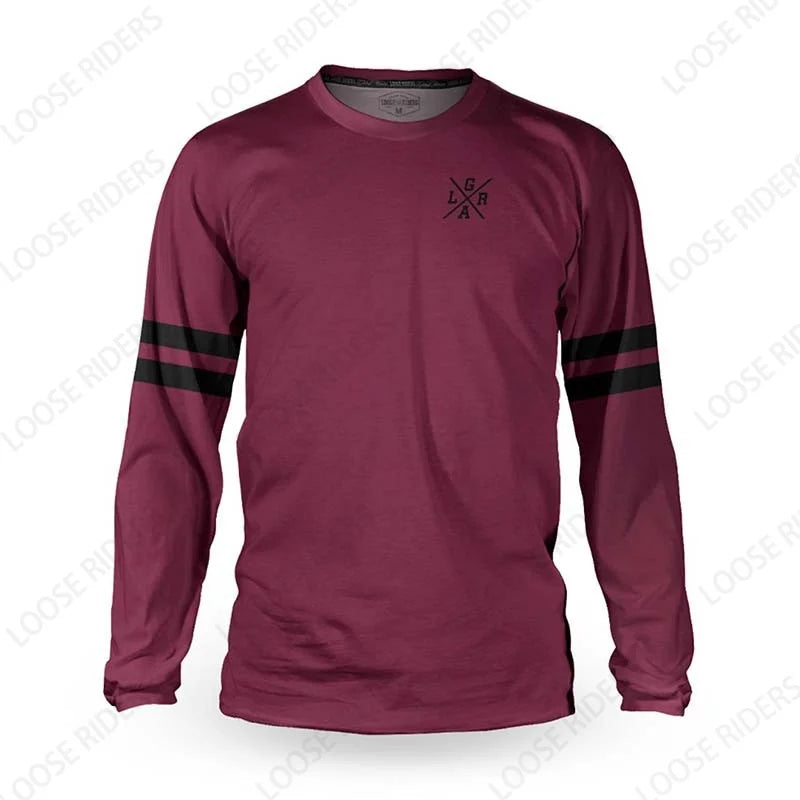 2022 Men's Motorcycle Loose Rider Jersey DH Cross Country Endurance Race BMX MTB Mountain Bike Shirt Can Be Customized