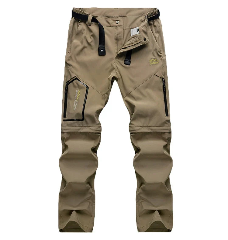 Men's Convertible Cargo Tactical Pants Camping Quick Drying Outdoor Hiking Pants Zip Off Lightweight Work Trekking Trousers