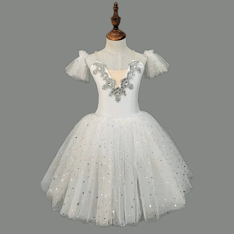 Girl Ballet Dress Dance Costumes Kids Outfit Vestidos Performance Party Baby Clothing Summer Girls Dresses Tutu Children's Day