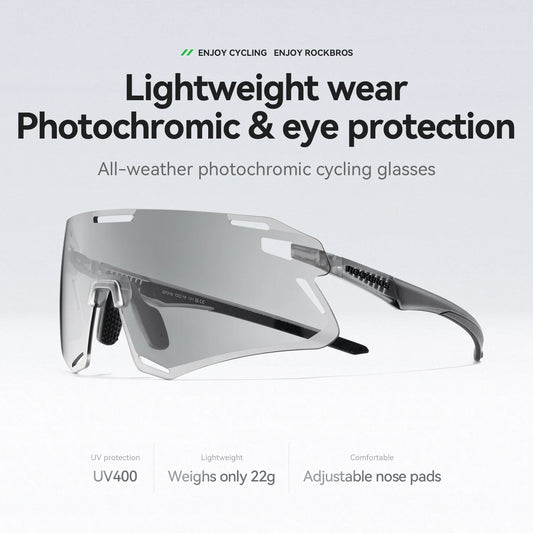 Photochromic Glasses MTB Road Bike Cycling Sunglasses UV400 Protection Outdoor Riding Sports Bicycle Goggles Eyewear