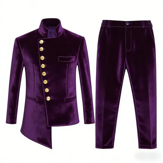 New African Boys Suits 2 Pieces Birthday Party Wear Long Sleeved Slim Fit Suit Set Wedding Guest Clothes Plus Size Tuxedo 2-20T