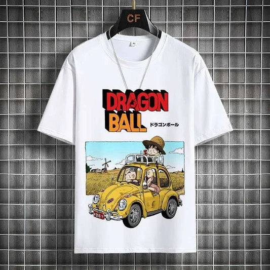 2026 Summer Dragon Ball Z Summer Trendy Short Sleeve Loose Fit T-Shirt Collaborative Release Bird Mountain Memorial Anime Goku