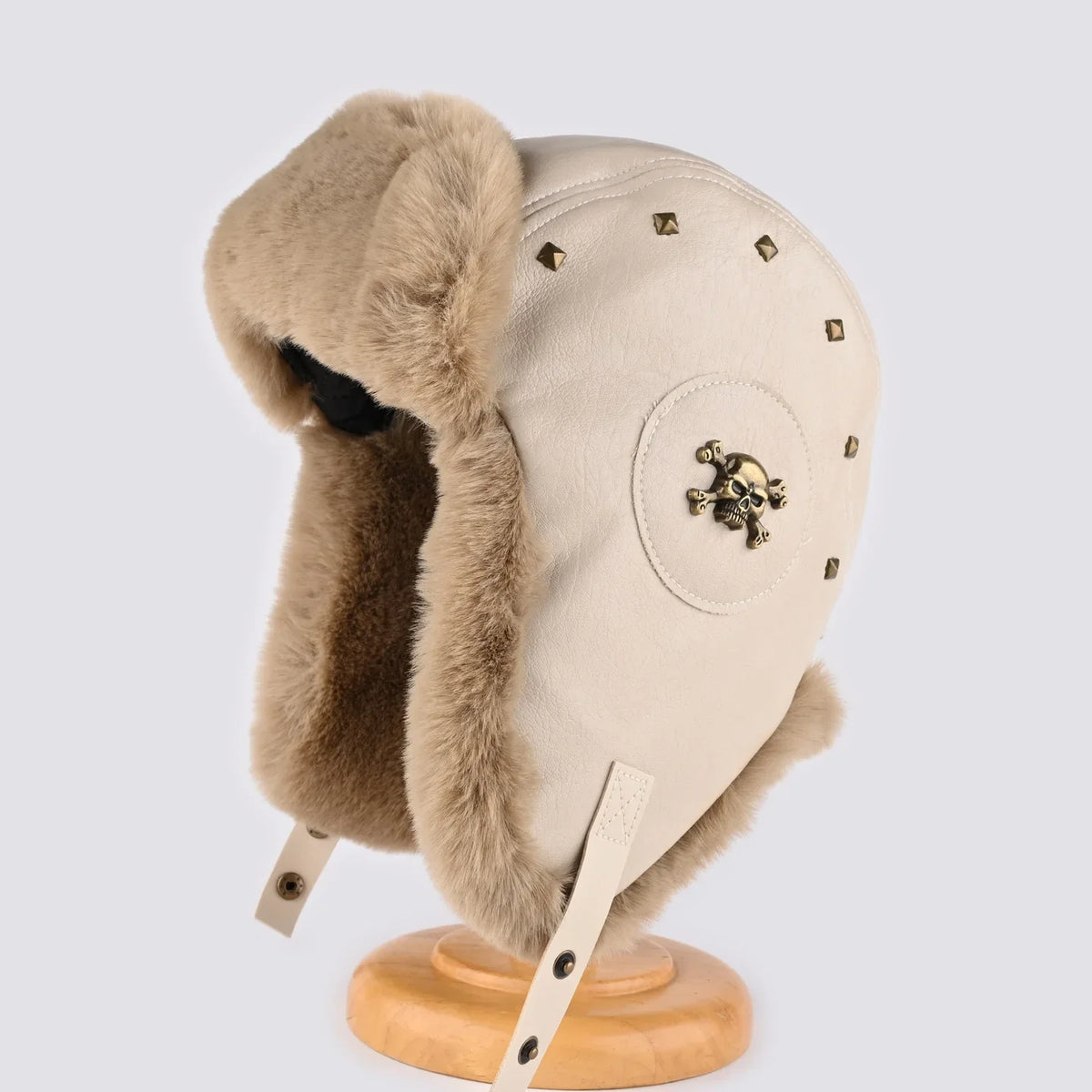 retro rivet metal Bomber hat men's ski cap winter hat thickened warm ear protection hats pilot hats classic riding hat털모