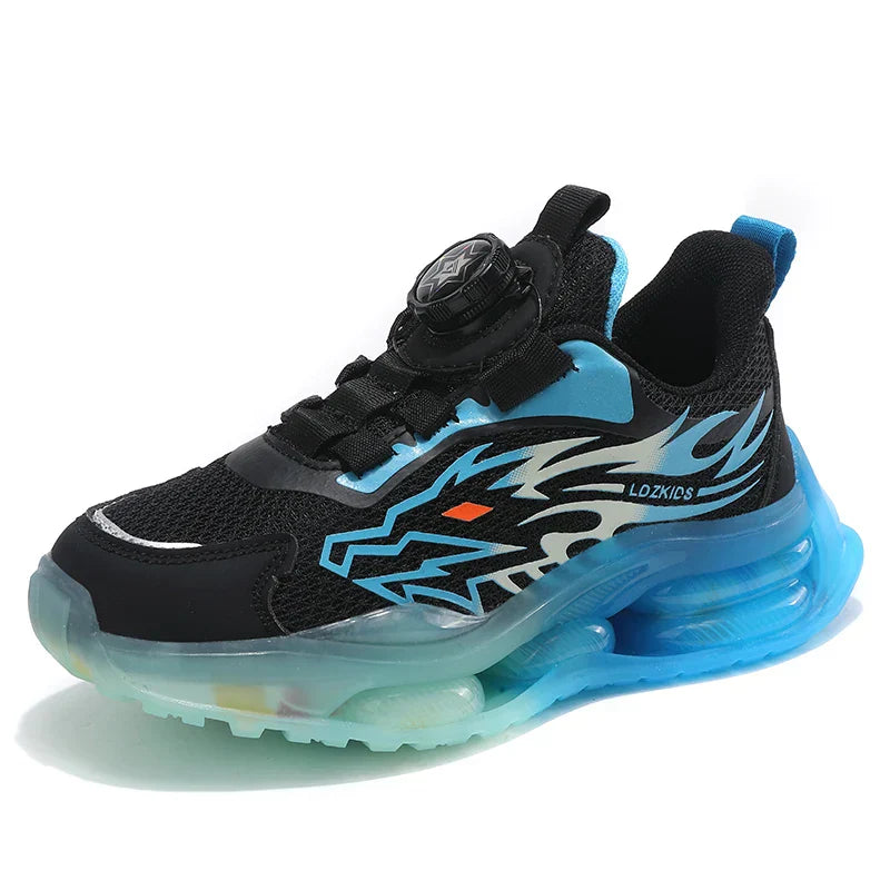 New Anti-skid Leather Kids Sneakers for Boys Running Walking Lightweight Casual Shoes With Fashion Dragon Pattern Size 28-39