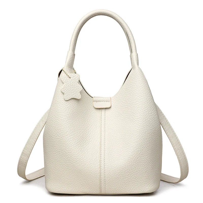 New Trendy Casual Soft PU Women's Handbags Solid Color Large Capacity Female Shoulder Bags Retro Tote Bags For Commute Shopping