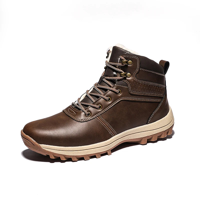Men Boots High Quality Hking Shoes High Top Shoes Tactical Sneakers Snow Wniter Boots Outdoor Mountaineering Camping Thick Sole
