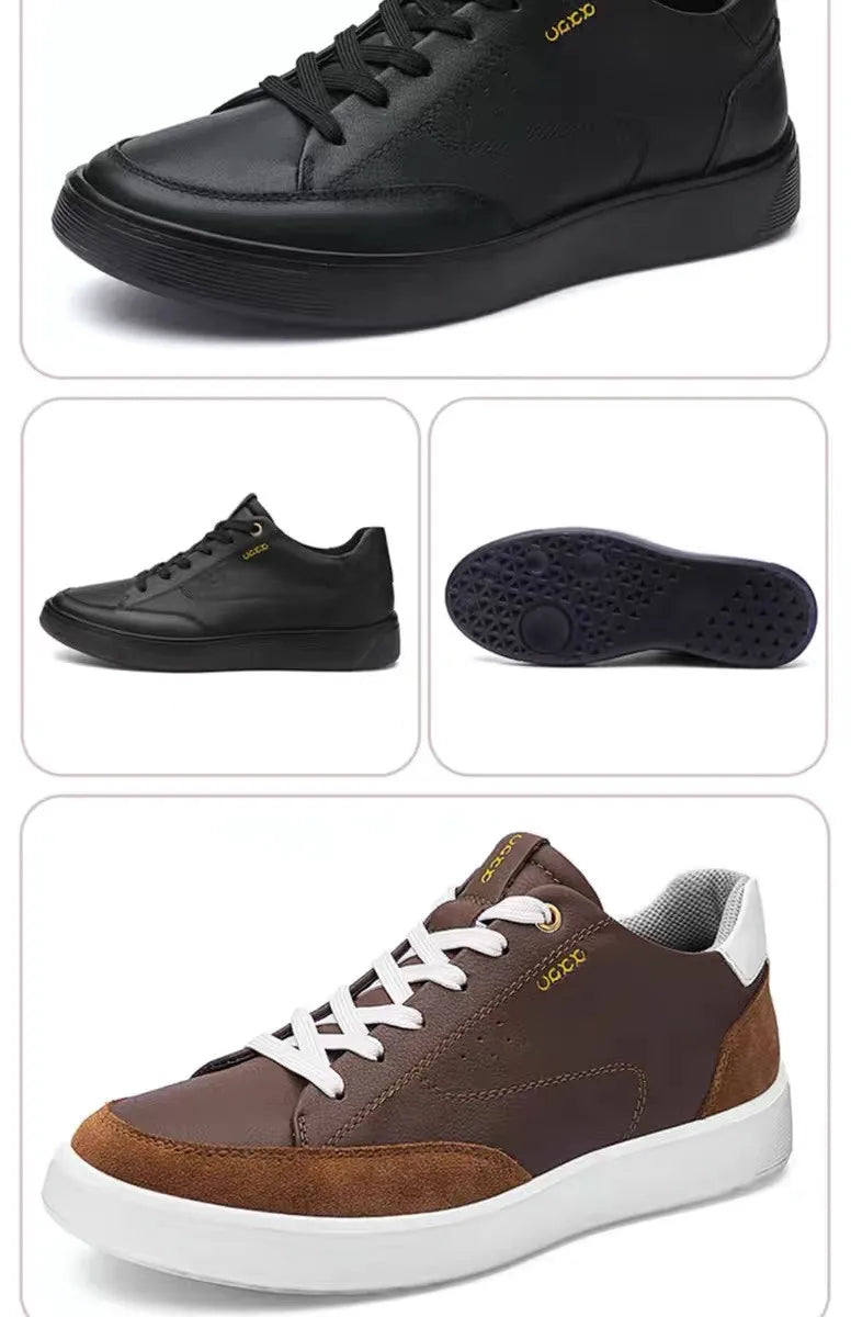Genuine Leather Shoes Men High Quality Trekking Casual Athletic Sneaker Outdoor Walking Summer Breathable Lightweight Men Shoes